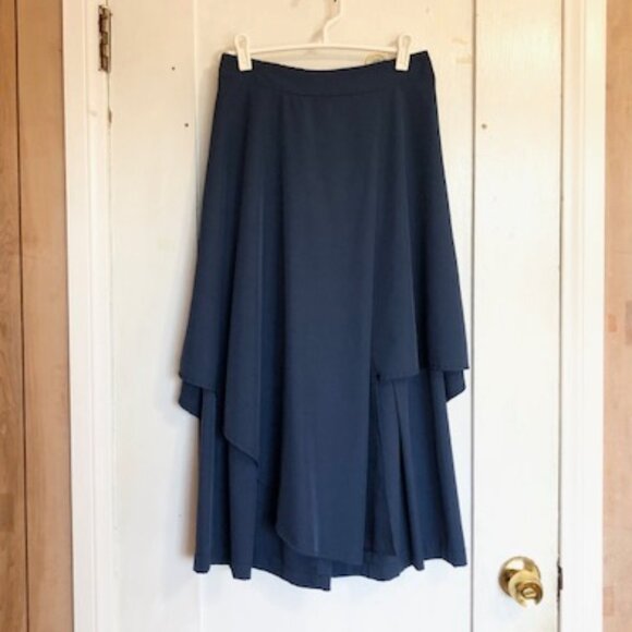 Women Asymmetrical Wide Leg Culottes Pants Size M - Picture 4 of 6